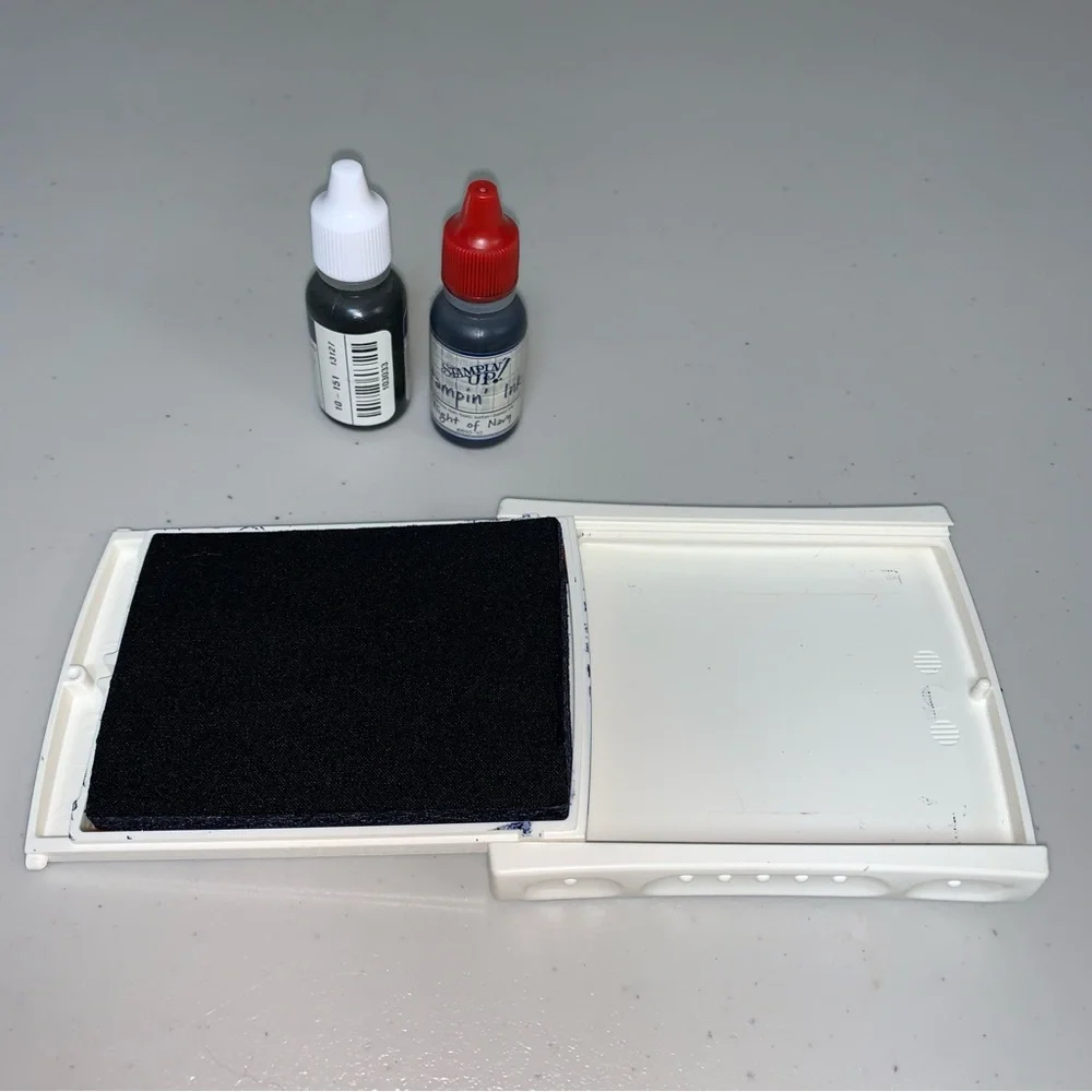 Stampin Up Ink Pad Night Navy Blue Classic Refill Ink Bottle Scrapbook Craft Art